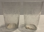 SANT LOUIS - par de belos copos para agua em cristal, medindo: 11 cm alt.