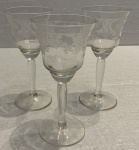 conjunto de 3 taças para licor em cristal estilo Saint Louis