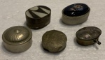 Miniaturas, lote contendo: 5 caixinhas de diversos tamanhos e materiais,