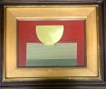 Carlos SCLIAR (1920-2001) - vinil e colagem encerado s/ tela colado em eucatex, medindo: 26 cm x 37 cm e 54 cm x 65 cm