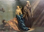 Quadro religioso, óleo s/ tela, medindo: 91 cm x 62 cm