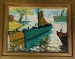 Benito QUINQUELA MARTÍN (Attrib.) (1890-1977) - óleo s/ eucatex, medindo: 39 cm x 29 cm e 54 cm x 49 cm (todas obras estrangeiras são consideradas automaticamente atribuídas)
