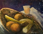 Quadro óleo s/ tela, precisa restauro, medindo: 41 cm x 33 cm