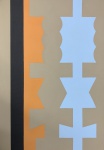 RUBEM VALENTIM - acrílico s/ tela, datado 1980, medindo: 50 cm x 35 cm