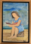 Tomas SANTA ROSA (1909-1956) - estudo, aquarela s/ papel colado em madeira, medindo: 16 cm x 23 cm 