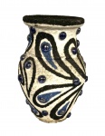 Francisco BRENNAND (1927) - lindo e raro vaso em cerâmica com incrustações, medindo: 28 cm alt. 