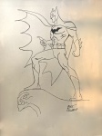 MIKE PAROBECK (1965-1996) - Espetacular coleção, estudo do primeiro Batman, nanquim s/ cartão, emoldurado e enorme, medindo: 75 cm x 97 cm e 93 cm x 1,17 m