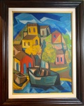 Emiliano DI CAVALCANTI (Attrib.) (1897-1976) - óleo s/madeira, medindo: 52 cm x 72 cm e 98 cm x 79 cm