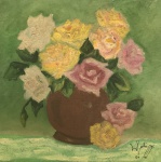 Leopoldo GOTUZZO (1887-1983) - óleo s/ tela, medindo: 20 cm x 20 cm