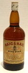 RARO WHISKY ESCOCÊS DE COLEÇÃO-HAIG & HAIG FIVE STAR , GARRAFA LACRADA