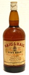 RARO WHISKY ESCOCÊS DE COLEÇÃO-HAIG & HAIG FIVE STAR , GARRAFA LACRADA. ANTIGO.