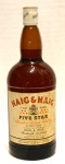 RARO WHISKY ESCOCÊS DE COLEÇÃO-HAIG & HAIG FIVE STAR , GARRAFA LACRADA. ANTIGO.