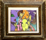 CHANINA (1927-2012) - tecnica mista s/ papel, medindo: 29 cm x 24 cm e 49 cm x 44 cm 