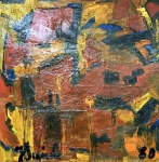 Jorge GUINLE FILHO (1947-1987) - óleo s/ tela, medindo: 1,02 m x 1,02 m