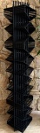 JOAQUIM TENREIRO - Espetacular e grandiosa escultura em ripas de madeira pintadas de preto, medindo: 2,02 m alt x 83 cm comp. (acompanha documento transferencia de propriedade da coleção particular do Rio de Janeiro)