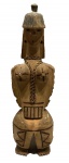 ARTE POPULAR - escultura de madeira pintada, medindo: 26 cm alt.