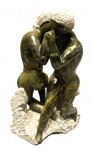 Escultura em pedra sabão, medindo: 38 cm alt. (no estado)