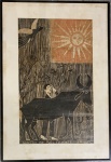 J.BORGES - xilogravura, medindo: 42 cm x 62 cm