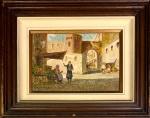ANGELO CANNONE - óleo s/ eucatex, medindo: 50 cm x 40 cm e 30 cm x 20 cm