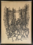 Nanquim s/ papel, medindo: 44 cm x 45 cm
