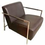 Maravilhosa poltrona estrutura cromada de design