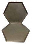 Par de bandeija inglesas em metal, medindo: 48 cm x 42 cm