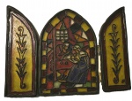Vitral de mesa, medindo: 30 cm x 20 cm (aproximadamente) (uma porta solta)