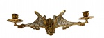 Raríssimo aplique de parede em bronze todo Art Nouveau, medindo: 27 cm prof.