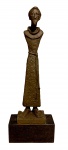 Humberto COZZO (1900-1973) - Espetacular estudo de escultura,, representando São Francisco em Terracota e estuque, medindo: 74 cm alt. x 27 cm x 12 cm base