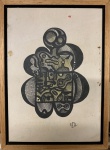Emiliano DI CAVALCANTI (1897-1976) - tecnica mista s/ cartão, medindo: 22 cm x 30 cm