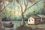 Quadro óleo s/ tela, medindo: 35 cm x 50 cm e 56 cm x70 cm
