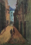 Quadro óleo s/ tela, assinatura ilegível, medindo: 41 cm x 30 cm e 60 cm x 48 cm
