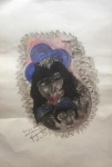 Aquarela s/ papel, assinado e com dedicatória, (sem moldura), medindo: 48 cm x 35 cm