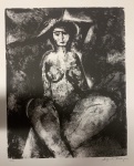 Augusto RODRIGUES (1913-1993) - gravura, (não emoldurado), medindo: 38 cm x 52 cm