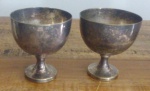 Dois cálices antigos em prata Bristol : Altura: 7 cm