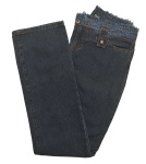 Dolce & Gabanna - Calça jeans com cós em tweed. Marca: Dolce & Gabanna. Cor: Jeans com cós em tweed em tons de azul. Tamanho: 42.