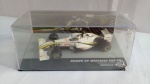 Miniatura Brawn GP Mercedes BGP 001, Australia GP 2009, Rubens Barrichello, Coleção Carros Fórmula 1 - Lendas do Automobilismo; lacrado; aprox. 11cm