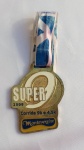 Medalha Colecionável Super 2009, 9k e 4,5k, metal; aprox. 8,5 x 6,5cm, acompanha fita, conforme fotos