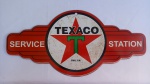 Placa Decorativa TEXACO Service, metal adesivado; aprox. 35 x 22cm