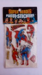 Kit adesivos Dc Comics 1979, Super Heróis, blister lacrado; aprox. 19 x 10cm, conforme fotos