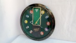 Relógio de parede Decoração Sala de jogos, bilhar, funcionando; aprox. 28,5cm, conservado