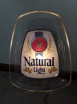 Luminoso de Parede Americano, Cerveja Natural Light, funcionando; aprox. 39 x 31,5 x 8,5cm, conservado