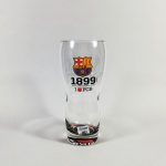 copo de cerveja do Futbol Club Barcelona, sem uso. 8 cm de diâmetro por 19 de altura.