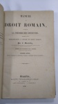 LIVRO: Manuel de Droit Romain, Contenant La Theorie des Institutes, POR:  Ferdinand Mackeldey, ANO 1846