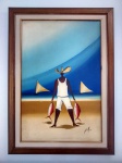 Jaime Marques "Pescador". Óleo sobre tela, A.C.I.D. Dimensões: 79 x 52 cm. Moldura em madeira 97 x 70 cm.