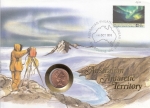160 – Linda Peça de Coleção Numismática e Filatelia -  Envelope Temático,  Selado com carimbo Comemorativo + Moeda.
