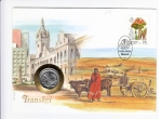 209 – Linda Peça de Coleção Numismática e Filatelia -  Envelope Temático,  Selado com carimbo Comemorativo + Moeda.