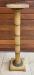 ESPETACULAR COLUNA DE ALABASTRO E BRONZE , ANTIGUIDADE DE RARA BELEZA! MEDINDO: 1,00 m alt. x 25 cm x 25 cm