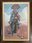 Quadro óleo s/ eucatex, medindo: 33 cm x 48 cm