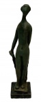 Bruno GIORGI (1905-1993) - escultura em bronze patinada, base em mármore, medindo: 35 cm alt.